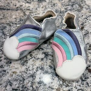 Robeez Silver Rainbow leather Kids Shoes